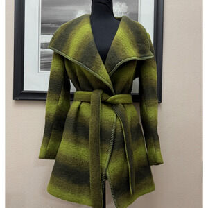 TRILOGY COLLECTIONS Michael McCollom Ombre Wool Coat - Size 6 - Made in USA